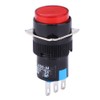 5PCS Round Button Switch, Momentary Push Button Switch LA16-11/AB6-M AC