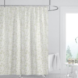 Shower Curtain for Bathroom,Elegant Floral Fabric Cloth Shower Curtains for Morden Bathroom Decor,Fabric Waterproof Bathroom Curtain with 12 Hooks,180 x 180 cm (Natalie Sage)