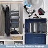Surblue Hanging Travel Organizer Portable Hanging Luggage Organizer Multiple Compartments
