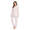 GLOBAL Ladies 100% Cotton Long Sleeve Button Up Pyjamas Soft