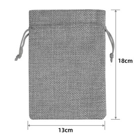 LGIFUTMAX® Pack of 30 13 x 18 cm Jute Bags, Jute Bags with Drawstring, Linen Bag, Hessian Bags, Small Gift Bags for Jewellery, DIY, Craft, Wedding, Party, Christmas (Random Colour)