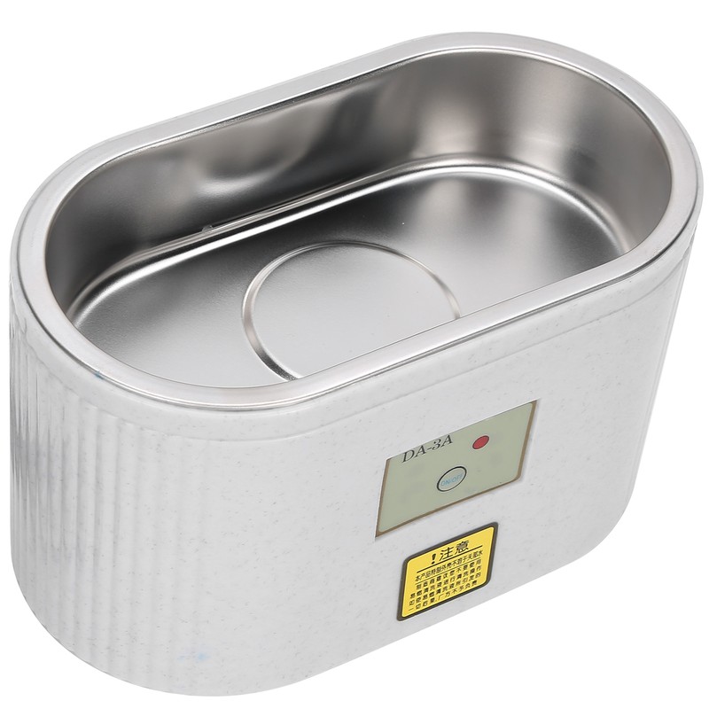 600ml Mini Ultrasonic Denture Cleaner Jewelry Eyeglasses Stainless Steel Cleaning