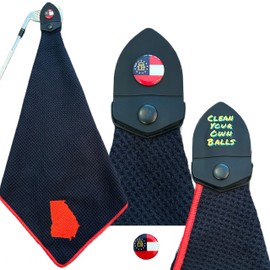 Clean Your Own Balls Magnetic Golf Towel-Georgia