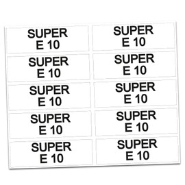 10 x Sticker Fuel Marking Finest Folia Fuel Cap Car Note Fuels AdBlue Petrol Mix Diesel Water Super R022 (R022-08 Super E 10)