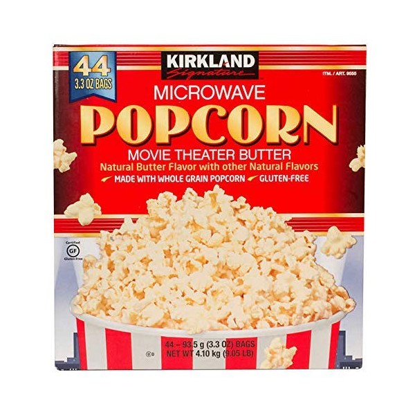 Kirkland Signature Microwave Popcorn, 3.3 oz, 44 Count (Family Bundle)