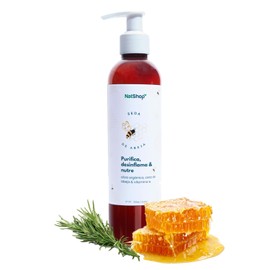 NATSHOP | Crema Corporal Seda de Abeja Natural - Hidratante Facial y Reparadora con Aceite de Oliva, Romero y Vitamina E | Cuidado Personal para Piel Suave - Skin Care Uso Diario 250g