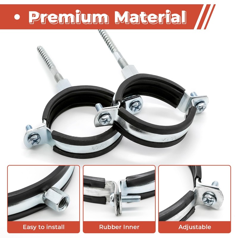 12 Pcs 0.8-1 Inch Split Ring Pipe Hanger, 20-25mm Heavy