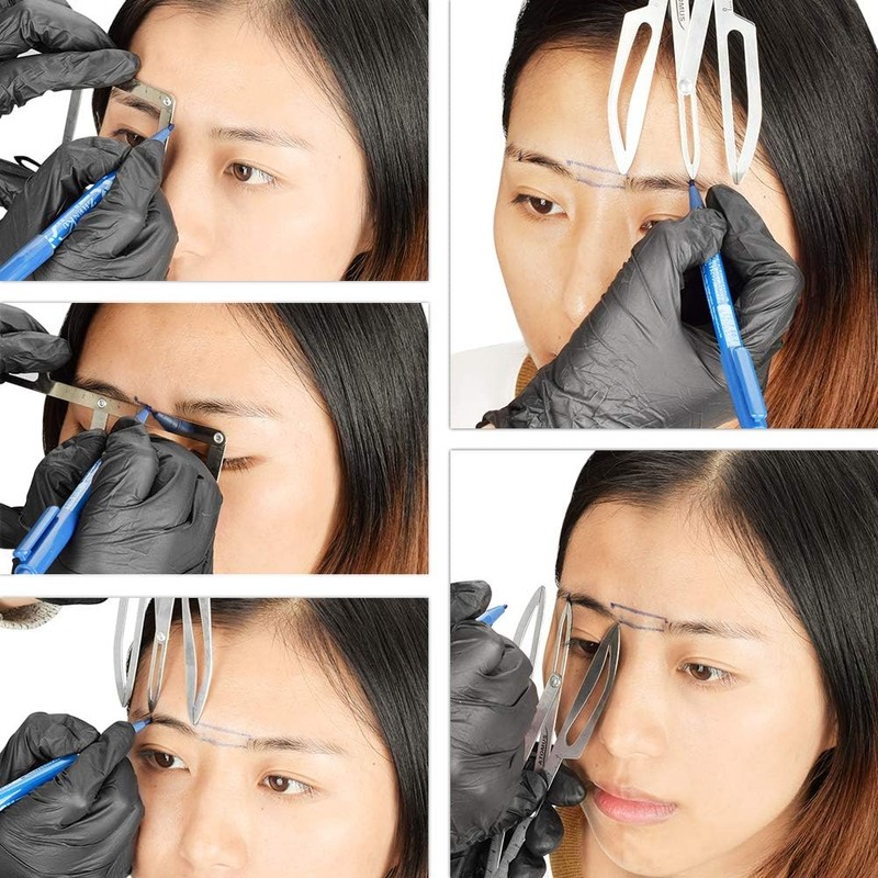 ATOMUS Eyebrow Stencil Positioning DIY Ruler Calipers Microblading Supplies Shaper