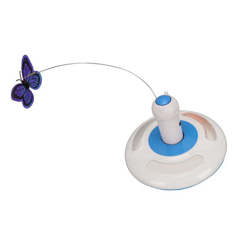 Automatic Electric Rotating Butterfly Toy Funny Cat Teaser Toys with