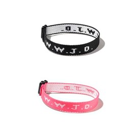 What Would Jesus Do Bracelets WWJD Bracelets Letter Matching Couples Protection Braided Rope Inspirational Religious Christian Gifts Friendship Bracelet Gift for Women Men(Pink Black 2 Sets)