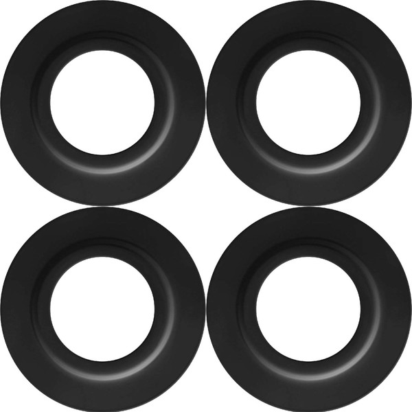 4 Pieces Metal Lamp Shade Reducer Ring for ES/E27 to BC/B22 Plate Light Fitting Lampshade Washer Adaptor Converter(Black)