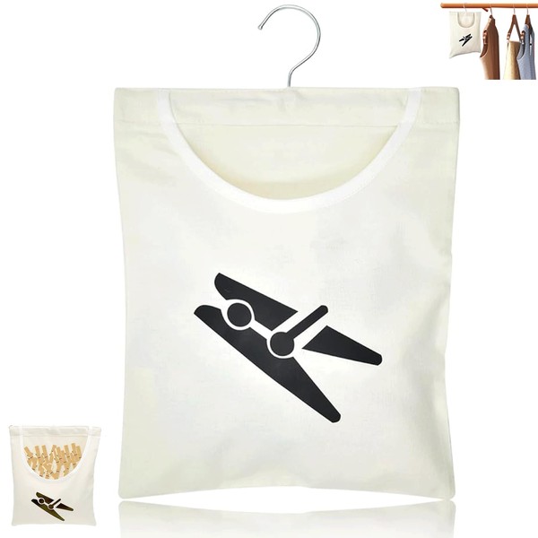 XcnPer Clothes Peg Bag, Pegs for Washing Line with Bag,