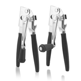 KEJJNYER 2 Pack Commercial Can Opener Manual Heavy Duty, Stainless Steel Handheld Can Openers For Kitchen, Smooth Edge Crank Can Opener Heavy Duty for Large Cans