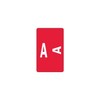 Smead AlphaZ ACCS Color-Coded Alphabetic Labels, Letter A, Red, 100