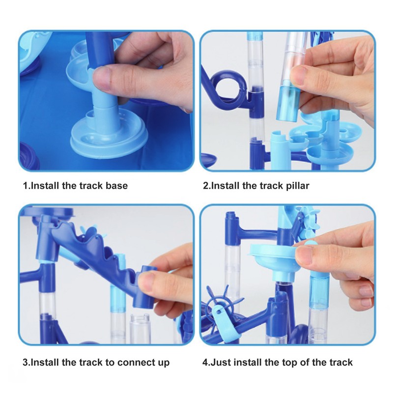 Marble Run Sets Funnel Slide DIY Water Play Marble Run
