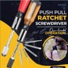 Gazaar Push Pull Ratchet Screwdriver, Adjustment Spiral Ratchet Screwdriver, Semi