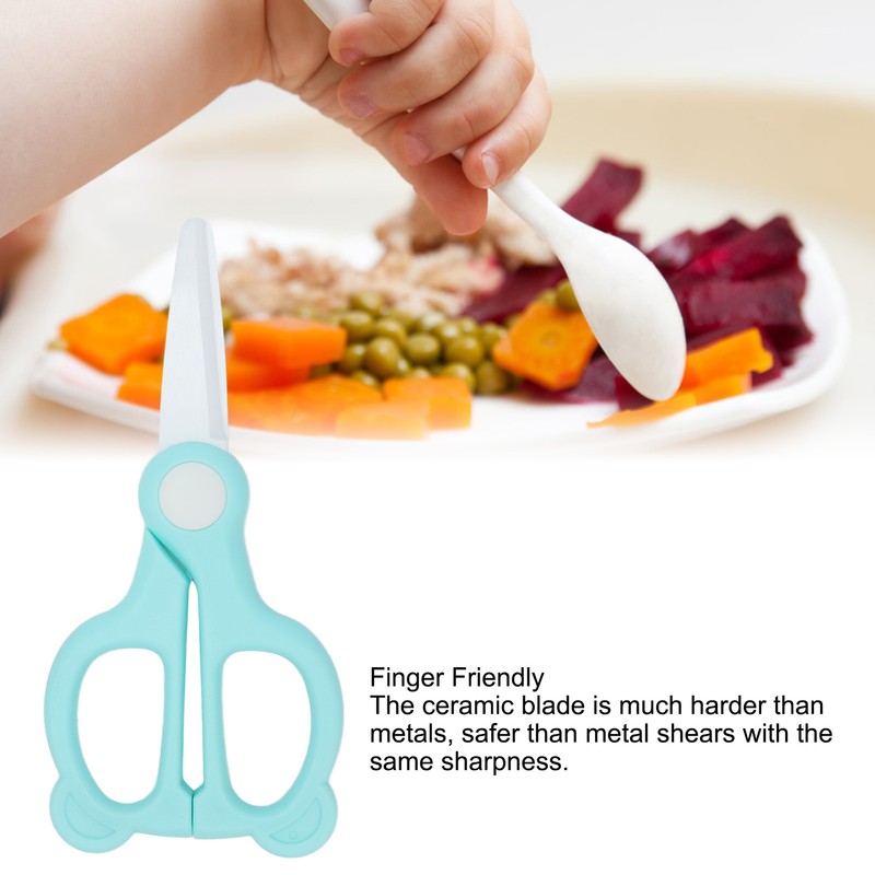 Baby Food Ceramic Scissors Infant Feeding Aid Scissors Portable for