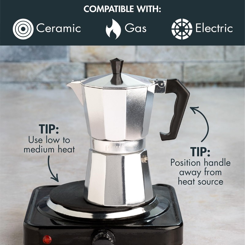 Primula Classic Stovetop Espresso and Coffee Maker, Moka Pot for