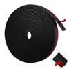 MYFAMIREA Door Weather Stripping 1IN (W) x 20FT (L) Silicone