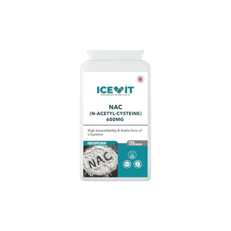 NAC N-Acetyl Cysteine 600mg, 120 Vegan Capsules