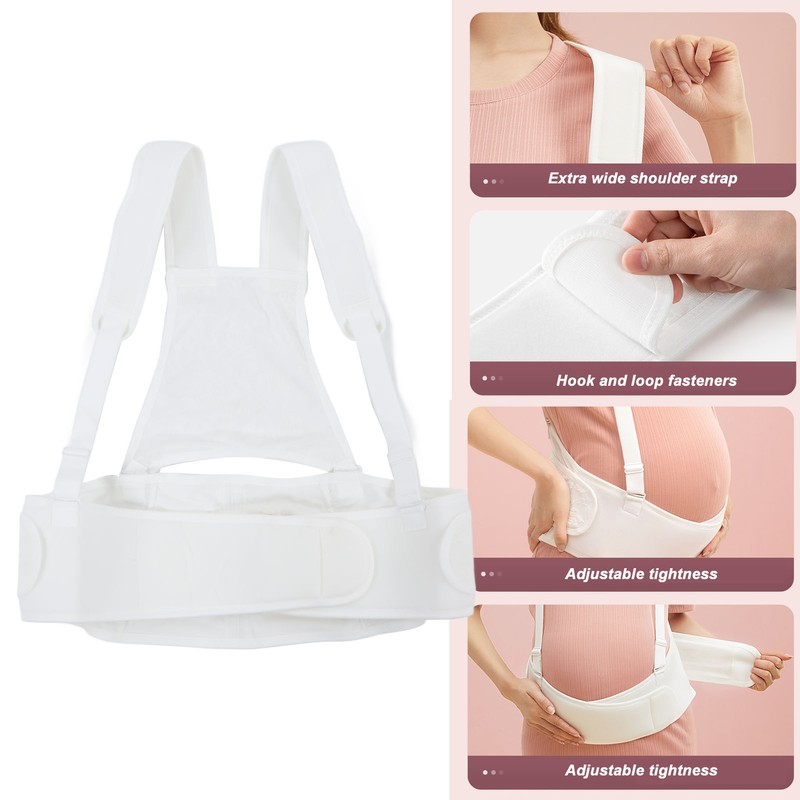 Pregnancy Support Maternity Belt Adjustable Breathable Elastic Waist Back Abdomen