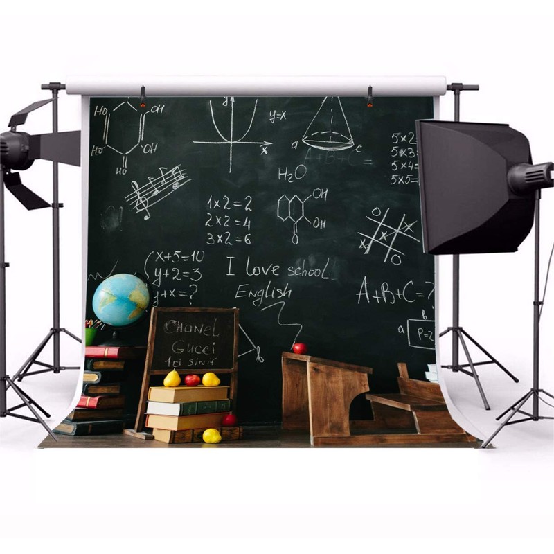 Yeele 6x6ft School Classroom Backdrop for Photography Class Blackboard Graduation