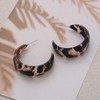 Xduargs Boho Leopard Print Earrings Leopard Print Acrylic Earrings Resin
