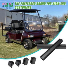 10L0L Golf Cart Windshield Mounting Clips Kit for Club Car DS Precedent 1994-up OEM 101444101 102005801 102163001 Include 12.6" Windshield Sash Clips & Bottom Clips & Retaining Clips Fits 1"x1" Tube