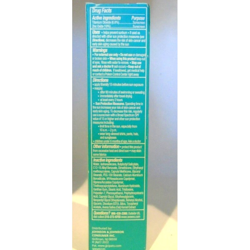 Aveeno Protect + Soothe Face Mineral Broad Spectrum Sunscreen SPF