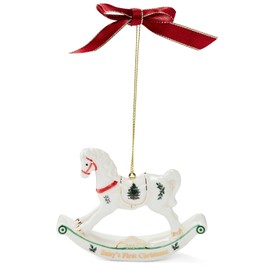 Spode Christmas Tree Baby's First Horse Ornament - Festive Decoration, Novelty Bauble for Seasonal Decor - Ideal Holiday Keepsake Ornament for Christmas - Collectible Ornament for Home Decoration