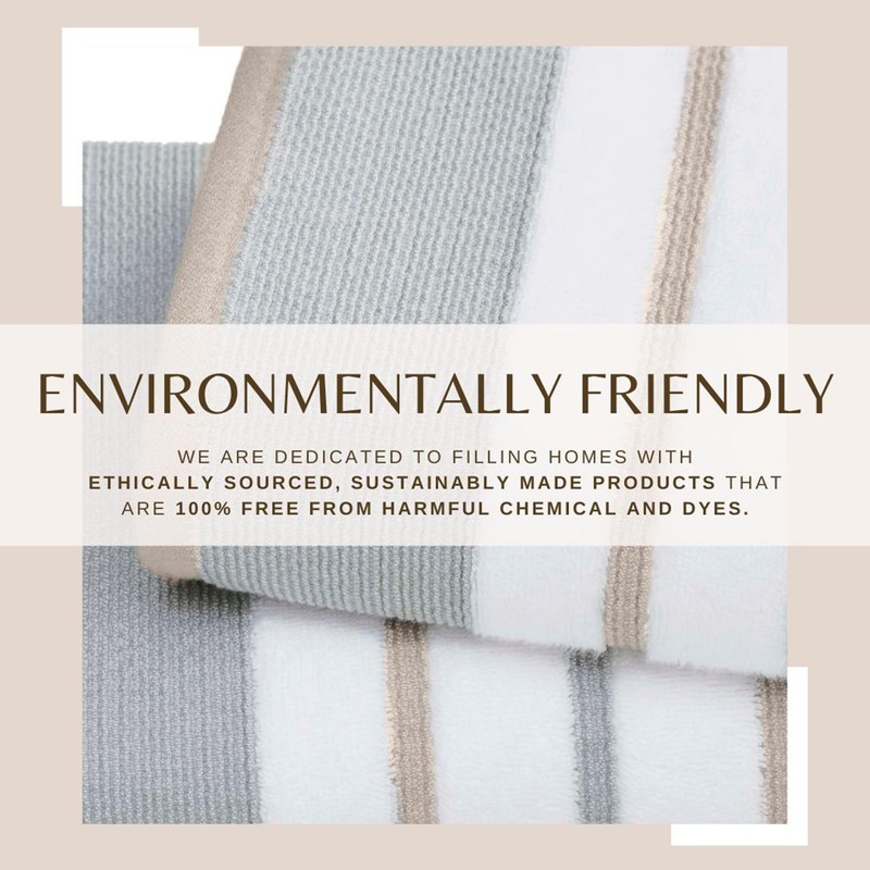 Decorative Bath Towel Set - Combed Cotton 4 Pack 54x27