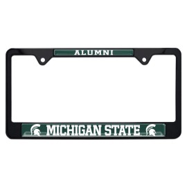 Michigan State Spartans Alumni Black Metal License Plate Frame