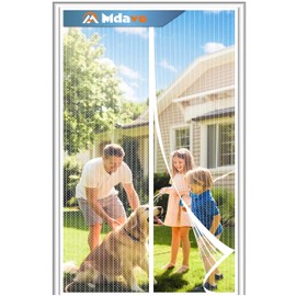 Magnetic Screen Door，Screen Door Mesh，Keep Bugs Out, Heavy-Duty Mesh Curtain,Pet and Kid Friendly, Works with Front Doors, Sliding Doors（38x82 Inch White