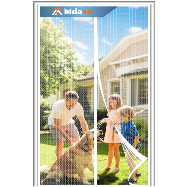 Magnetic Screen Door，Screen Door Mesh，Keep Bugs Out, Heavy-Duty Mesh Curtain,Pet