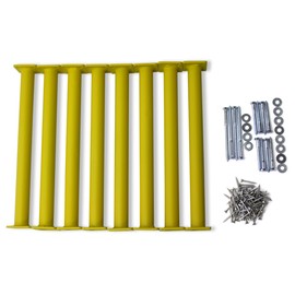 Eastern Jungle Gym Heavy-Duty Steel Monkey Bar Rungs Kit - 15-1/8" Yellow Powder-Coated Ladder Rungs, Complete with Mounting Hardware and Installation Guide, Ideal for Swing Sets & Playgrounds
