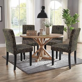 Sufdari Chair Covers, Set of 4, Stretch Dining Room Chair Covers for Dining Room Chairs, Removable, Washable Spandex Chair Cover for Kitchen Chairs, Hotel, Banquet (4 Pieces, Salak)