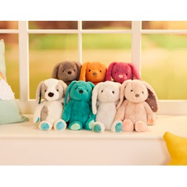 B. toys by Battat BX1784EZ B Happy Hues – Peppy-Mint Soft & Cuddly Plush Bunny – Huggable Stuffed Animal Rabbit Toy – Washable – Babies, Toddlers, Kids,White