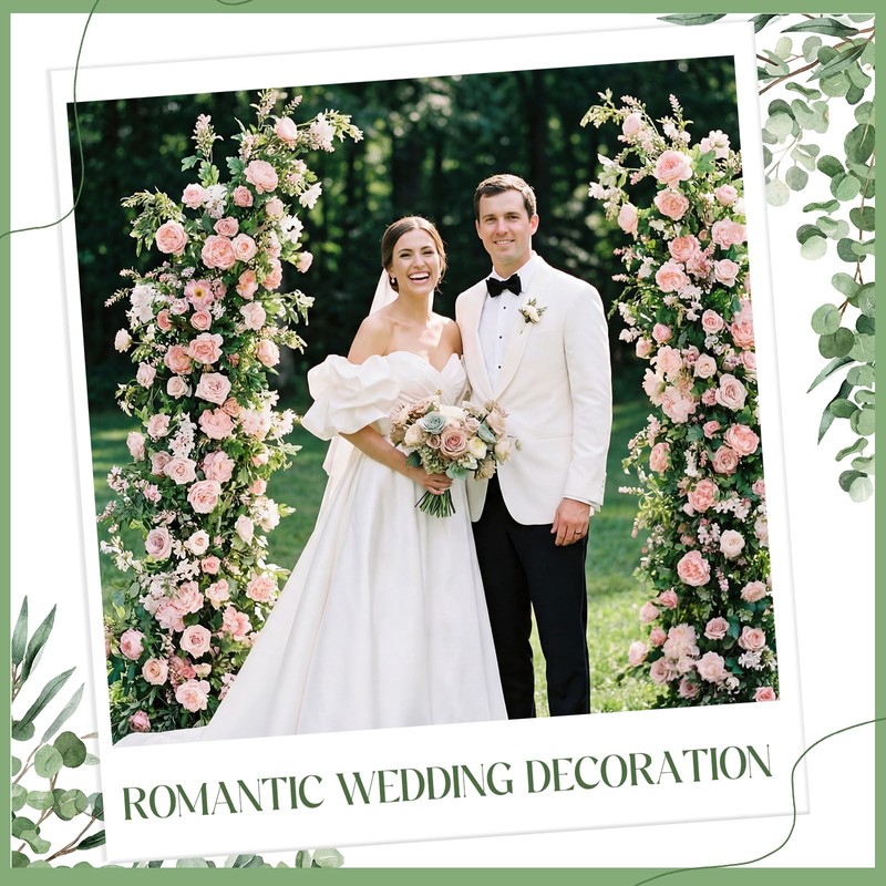 Riceshoot 4 Pcs 6ft Flower Garland with Peony & Rose