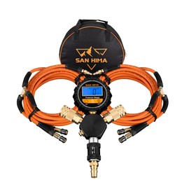 SanHima 4 Tire Inflation Deflation System - Fits up to 200" Wheelbase, Fast High Flow 4-Way Air Down Tire Inflator Deflator for Truck Car Trailer Motocycle