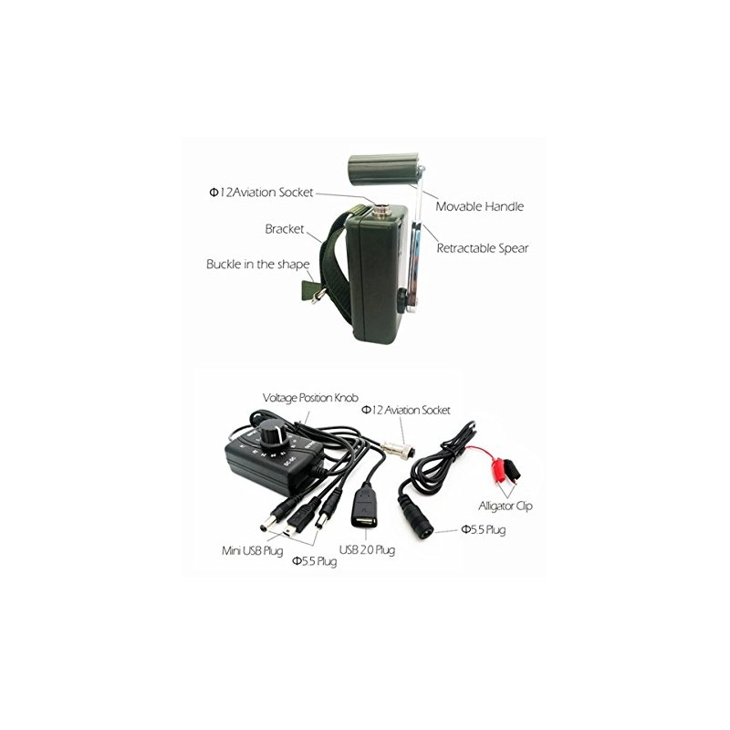 Hand Crank Generator High Power Charger for Outdoor Mobile Phone