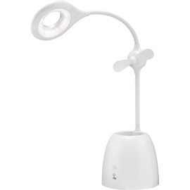 Goobay Fan + Pen 55495 LED-Schreibtischleuchte 3W Neutral- white white