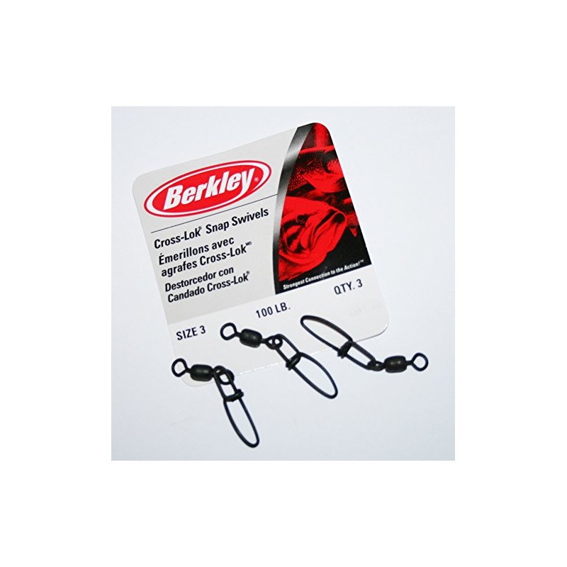 Berkley McMahon Cross-Lok Snaps/Swivels Size3-100lb