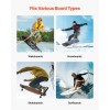 5-Tier Vertical Surfboard Wall Mount Rack Adjustable Metal Board Stand