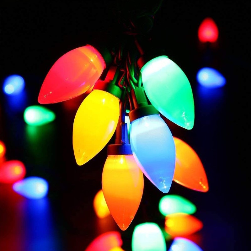 C9 LED Christmas String Lights 16.4ft 20 LED Waterproof C9