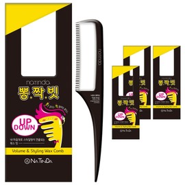 Natinda volume styling wax comb, 7g, 4 pieces / 나틴다 볼륨 스타일링 왁스 뽕짝빗, 7g, 4개