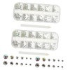 Healeved 3sets Nail Bling Rhinestones for Crafts Diamond Stones for