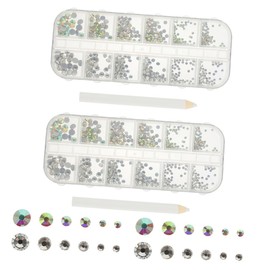Healeved 3sets Nail Bling Rhinestones for Crafts Diamond Stones for Nails Charms Bulk Gems DIY Art