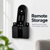 Wall-Mounted Storage Box for Remote & Phone – Punch-Free Black
