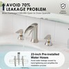 HOIGY Brushed Nickel Bathroom Faucet 3 Hole, 4-8 Inch Waterfall