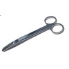 6" Stainless Steel Scissors, Curved Blades, Blunt Tips